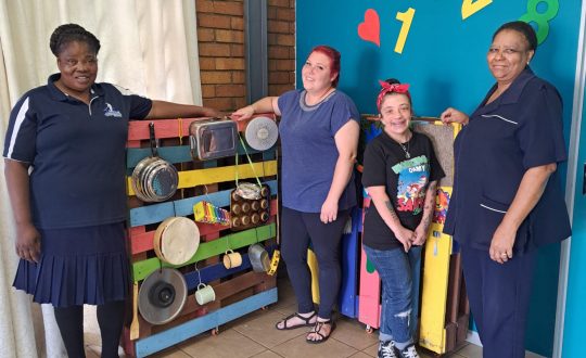 Photo of the gym and stimulation staff