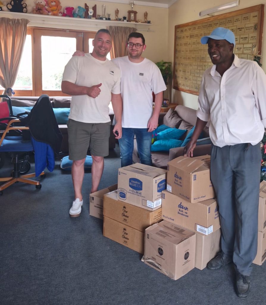 Donation with 2 members from the Badger Moustache Club