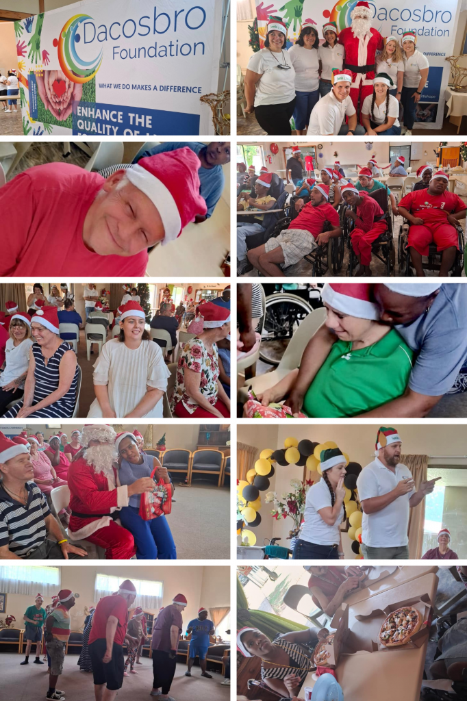 Collage of photos from the christmas party 2024
