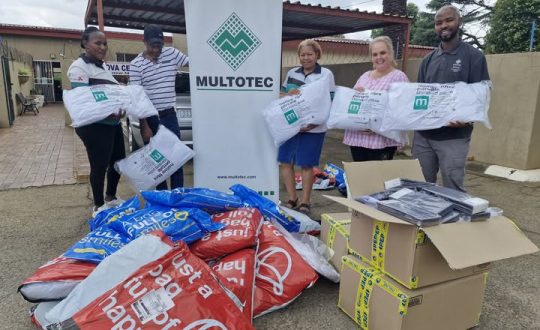 Marina from Vita Nova with donations from Multotec